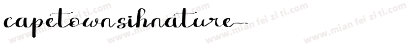 capetown sihnature字体转换
